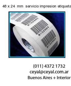 48 x 24  mm  servicio impresion etiquetas termicas