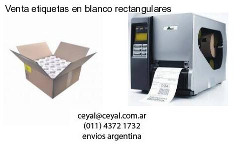 Venta etiquetas en blanco rectangulares