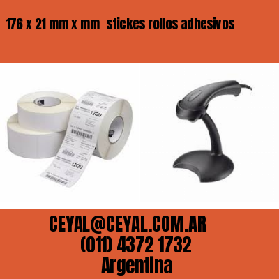 176 x 21 mm x mm  stickes rollos adhesivos