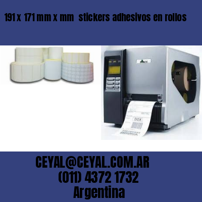 191 x 171 mm x mm  stickers adhesivos en rollos
