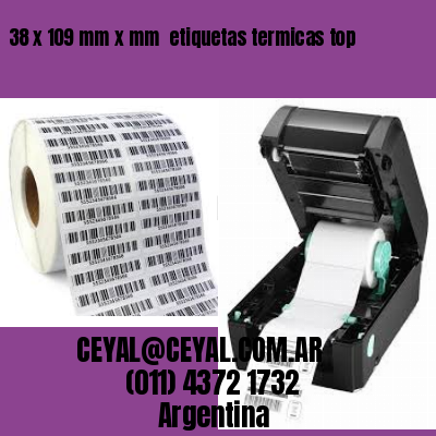 38 x 109 mm x mm  etiquetas termicas top