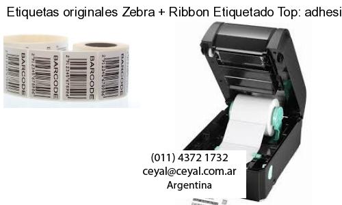 Etiquetas originales Zebra   Ribbon Etiquetado Top: adhesivo   ribbo