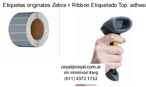 Etiquetas originales Zebra   Ribbon Etiquetado Top: adhesivo   ribbo