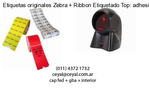 Etiquetas originales Zebra   Ribbon Etiquetado Top: adhesivo   ribbo