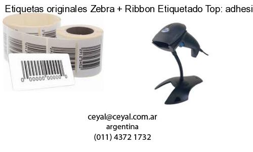 Etiquetas originales Zebra   Ribbon Etiquetado Top: adhesivo   ribbo