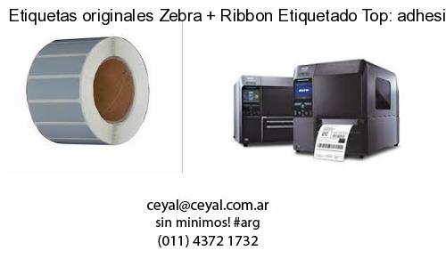 Etiquetas originales Zebra   Ribbon Etiquetado Top: adhesivo   ribbo