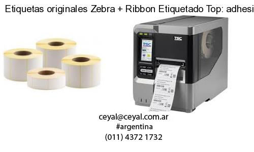 Etiquetas originales Zebra   Ribbon Etiquetado Top: adhesivo   ribbo