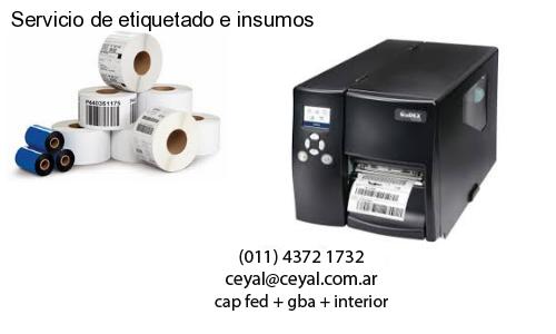 Servicio de etiquetado e insumos