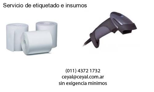 Servicio de etiquetado e insumos