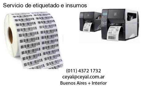 Servicio de etiquetado e insumos