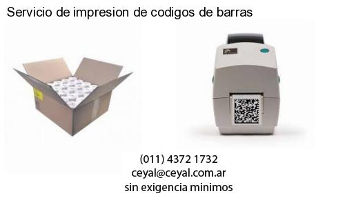 Servicio de impresion de codigos de barras