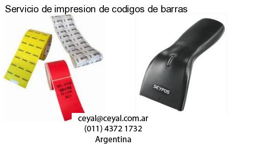 Servicio de impresion de codigos de barras