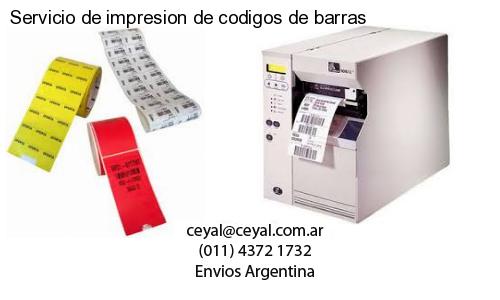 Servicio de impresion de codigos de barras