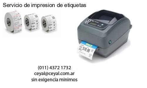 Servicio de impresion de etiquetas