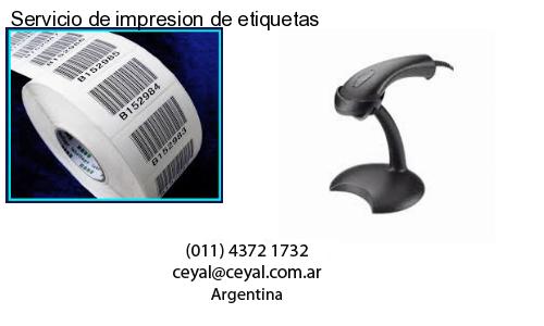 Servicio de impresion de etiquetas