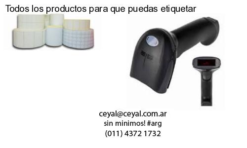 Todos los productos para que puedas etiquetar