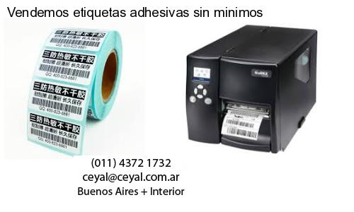 Vendemos etiquetas adhesivas sin minimos