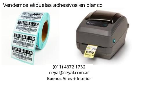 Vendemos etiquetas adhesivos en blanco