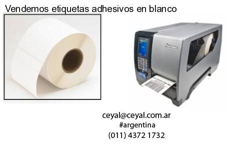 Vendemos etiquetas adhesivos en blanco