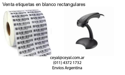 Venta etiquetas en blanco rectangulares