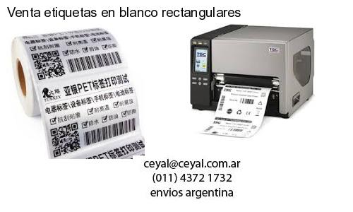 Venta etiquetas en blanco rectangulares