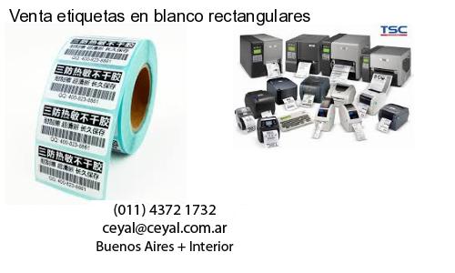 Venta etiquetas en blanco rectangulares