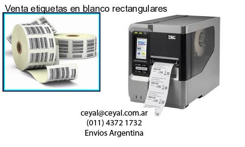 Venta etiquetas en blanco rectangulares