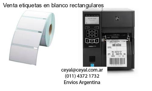 Venta etiquetas en blanco rectangulares