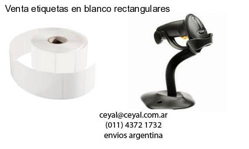 Venta etiquetas en blanco rectangulares