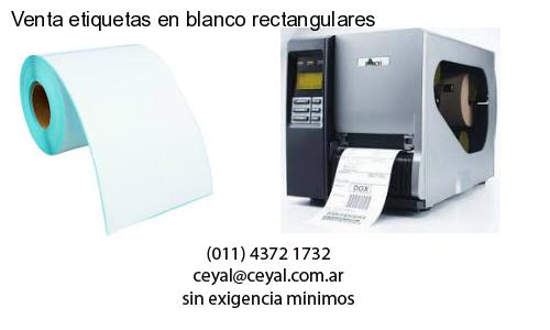 Venta etiquetas en blanco rectangulares