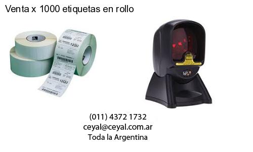 Venta x 1000 etiquetas en rollo