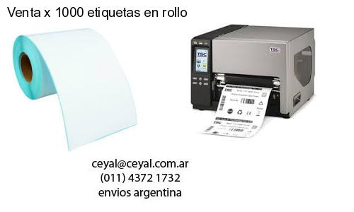 Venta x 1000 etiquetas en rollo