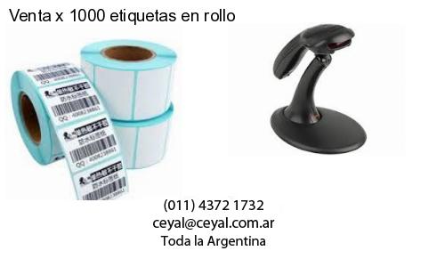 Venta x 1000 etiquetas en rollo