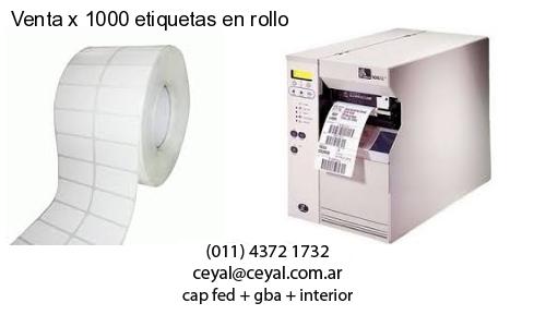 Venta x 1000 etiquetas en rollo