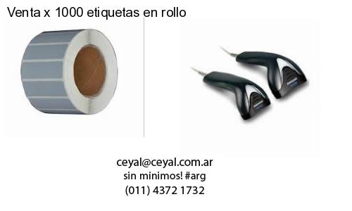 Venta x 1000 etiquetas en rollo