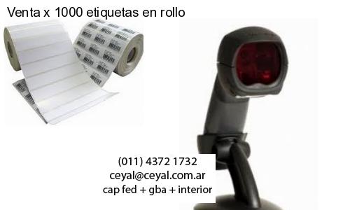 Venta x 1000 etiquetas en rollo