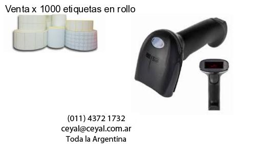 Venta x 1000 etiquetas en rollo