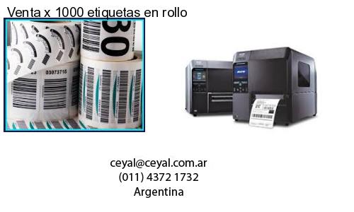 Venta x 1000 etiquetas en rollo