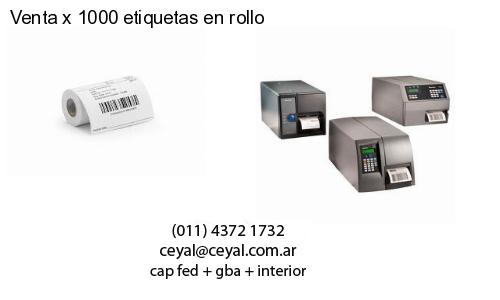 Venta x 1000 etiquetas en rollo