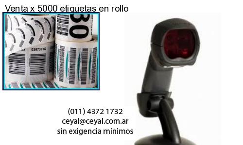 Venta x 5000 etiquetas en rollo