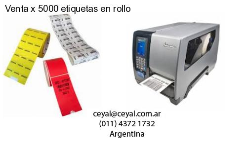 Venta x 5000 etiquetas en rollo