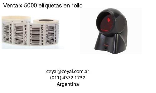 Venta x 5000 etiquetas en rollo