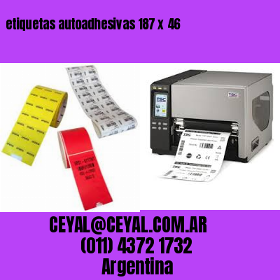 etiquetas autoadhesivas 187 x 46