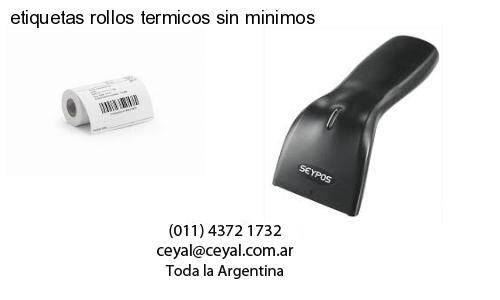 etiquetas rollos termicos sin minimos