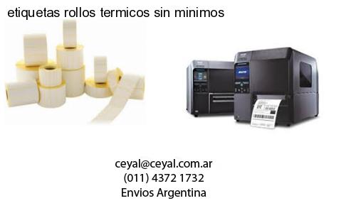 etiquetas rollos termicos sin minimos