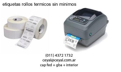 etiquetas rollos termicos sin minimos