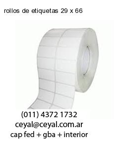 rollos de etiquetas 29 x 66