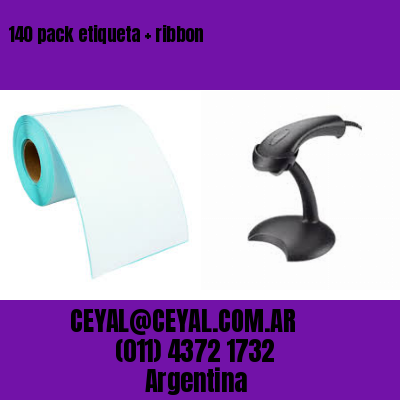 140 pack etiqueta   ribbon