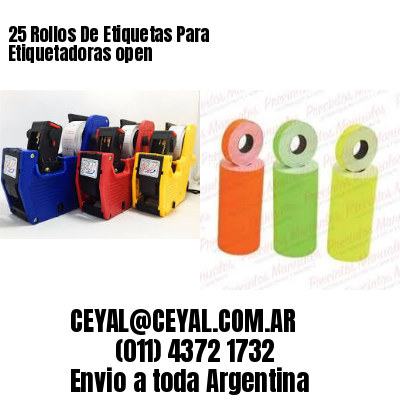 25 Rollos De Etiquetas Para Etiquetadoras open