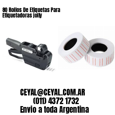 80 Rollos De Etiquetas Para Etiquetadoras jolly